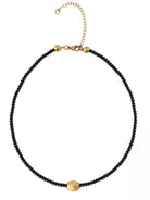 Ketten - Choker kurze Kette Collier K265-Schwarz - Silber - K265-schwarz - Beau Soleil Jewelry