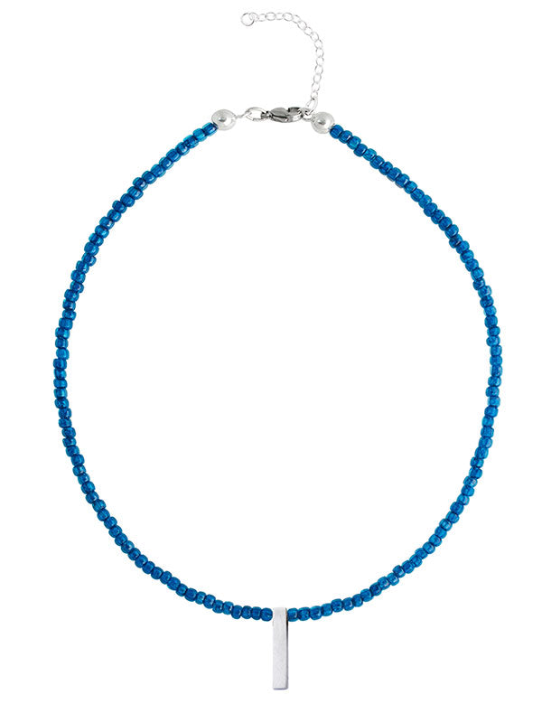 Ketten - 925 Silber Kette Barren Anhänger - Aquablue - K501_barren_aquablue - Beau Soleil Jewelry