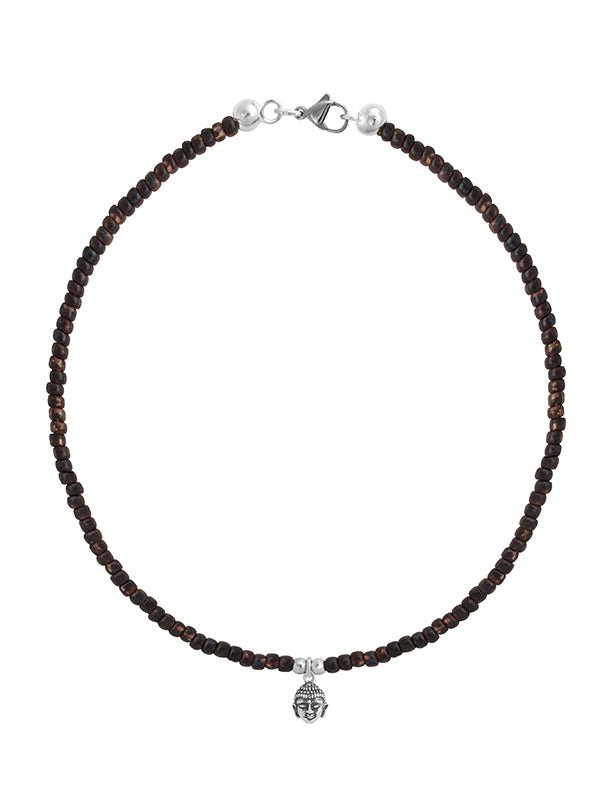 Ketten - 925 Silber Kette Buddha 2 - Bernstein - K501_buddha_bernstein - Beau Soleil Jewelry