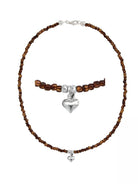 Ketten - 925 Silber Kette Herz Aquablue - Bernsteim - K501_herz_blue-4 - Beau Soleil Jewelry