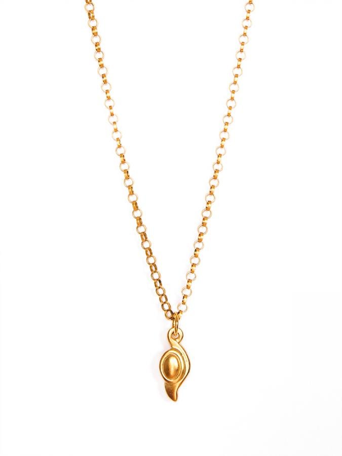 Ketten - Kette Collier vergoldet mit Blatt Anhänger - KG1030 - Beau Soleil Jewelry