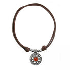 Ketten - Lederkette Sonnenanhänger Karneol - Braun - K181-braun-carneol - Beau Soleil Jewelry