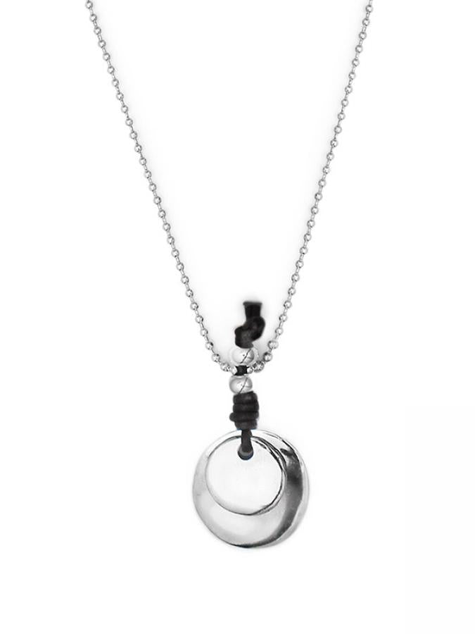Ketten - Kugelkette Collier mit Münzanhänger - Braun - K224 - Beau Soleil Jewelry
