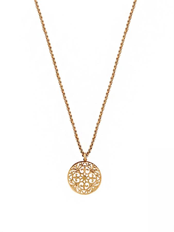 Ketten - Kette Collier vergoldet Mandala - KG1020 - Beau Soleil Jewelry