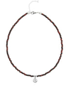 Ketten - 925 Silber Kette Peace - Granatrot - K501_peace_Granat Rot - Beau Soleil Jewelry