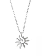 Ketten - 925 Silber Halskette Choker mit Sonnenanhänger - K301 - Beau Soleil Jewelry
