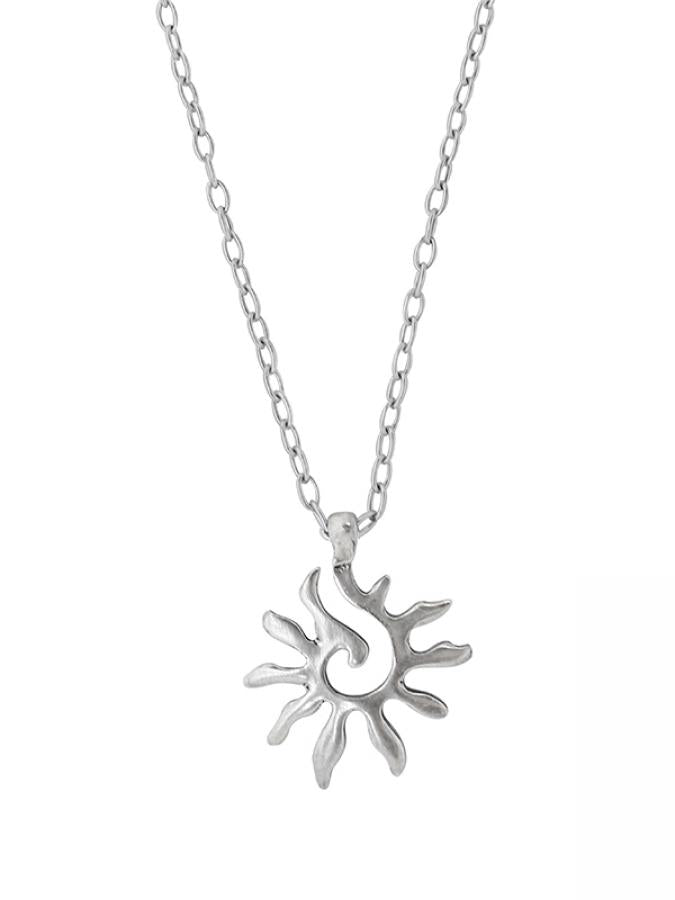 Ketten - 925 Silber Halskette Choker mit Sonnenanhänger - K301 - Beau Soleil Jewelry