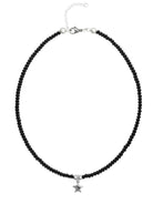 Ketten - 925 Silber Kette Collier Stern K501-Stern - Schwarz - K501_stern_blue - Beau Soleil Jewelry