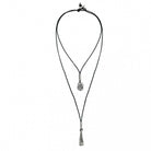 Ketten - Lederkette mit langem Anhänger K272 - Braun - K272 - Beau Soleil Jewelry