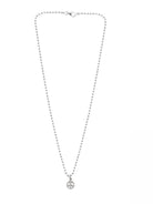 Ketten - 925 Silber Kugelkette mit Peace Anhänger - 42cm - k502_kugelk_coin_peace - Beau Soleil Jewelry