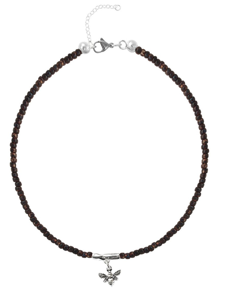Ketten - Kurze Halskette mit Anhänger Insekt Biene - - Beau Soleil Jewelry