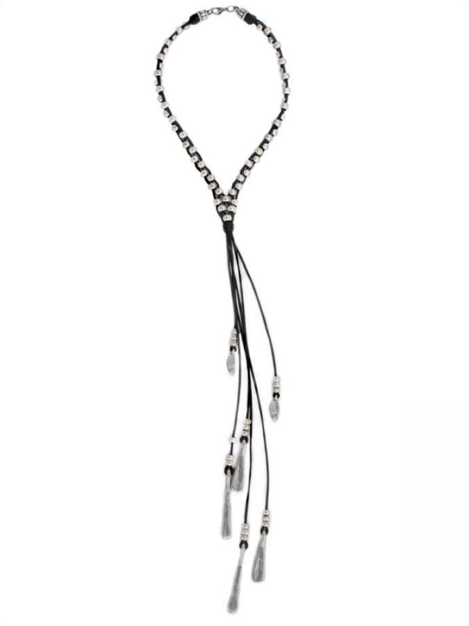 Ketten - Lange Lederkette mit Fransen K212 - Braun - K212 - Beau Soleil Jewelry