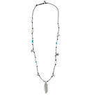 Ketten - Lederkette Feder Anhänger K294 - Braun - K294 - Beau Soleil Jewelry