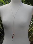 Ketten - Schmuck Set Lederkette & Kugelkette - Rot - K186_2 - Beau Soleil Jewelry