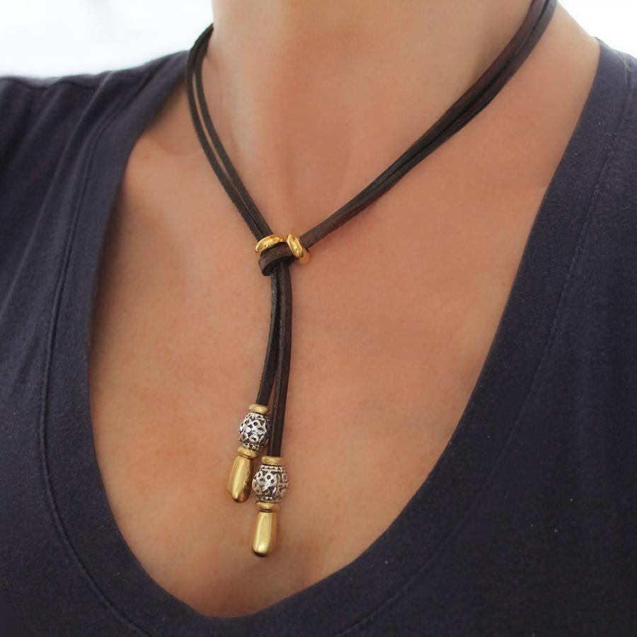 Leather necklace hotsell cord pandora