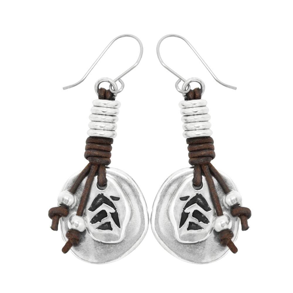 Leder Ohrhänger Ohrringe - Leder Ohrringe Tribal - Braun - ohrhaenger-tribal-braun-350o - Beau Soleil Jewelry