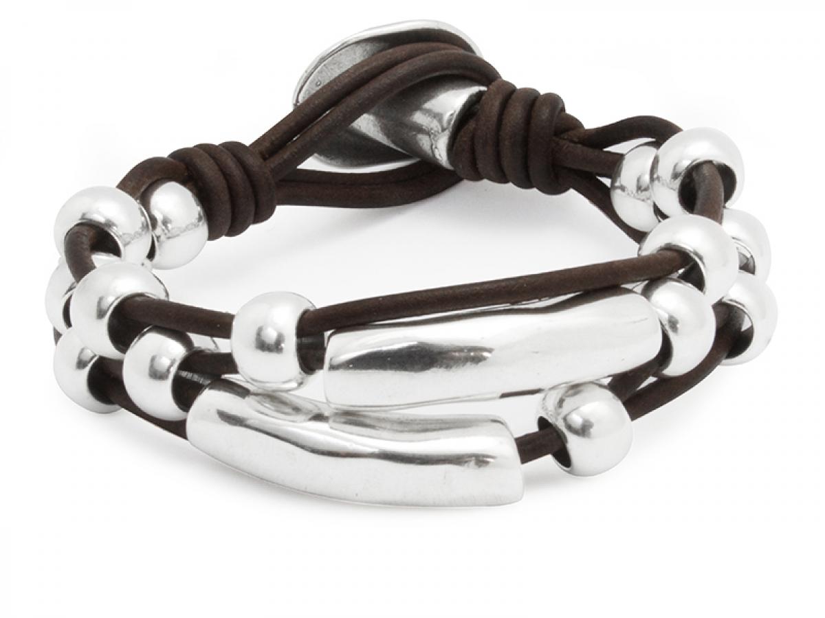 Armbänder - Lederarmband A905 - Braun - A905-18-Braun - Beau Soleil Jewelry