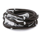 Beau Soleil Schmuck Kollektion - Lederarmband Wickelarmband Rockstar - Braun - 829A - Beau Soleil Jewelry