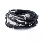 Beau Soleil Schmuck Kollektion - Lederarmband Wickelarmband Rockstar - Braun - 829A - Beau Soleil Jewelry