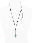 Ketten - Lederkette blaue Jade K2770 - Braun - K2770-braun - Beau Soleil Jewelry