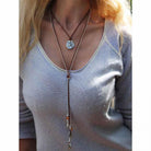 Ketten - Schmuck Set Lederkette & Kugelkette - Rot - K186_2 - Beau Soleil Jewelry