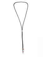 Ketten - Lederkette Damen individuell tragbar K256 - 55cm Braunes Leder - K256-bead - Beau Soleil Jewelry