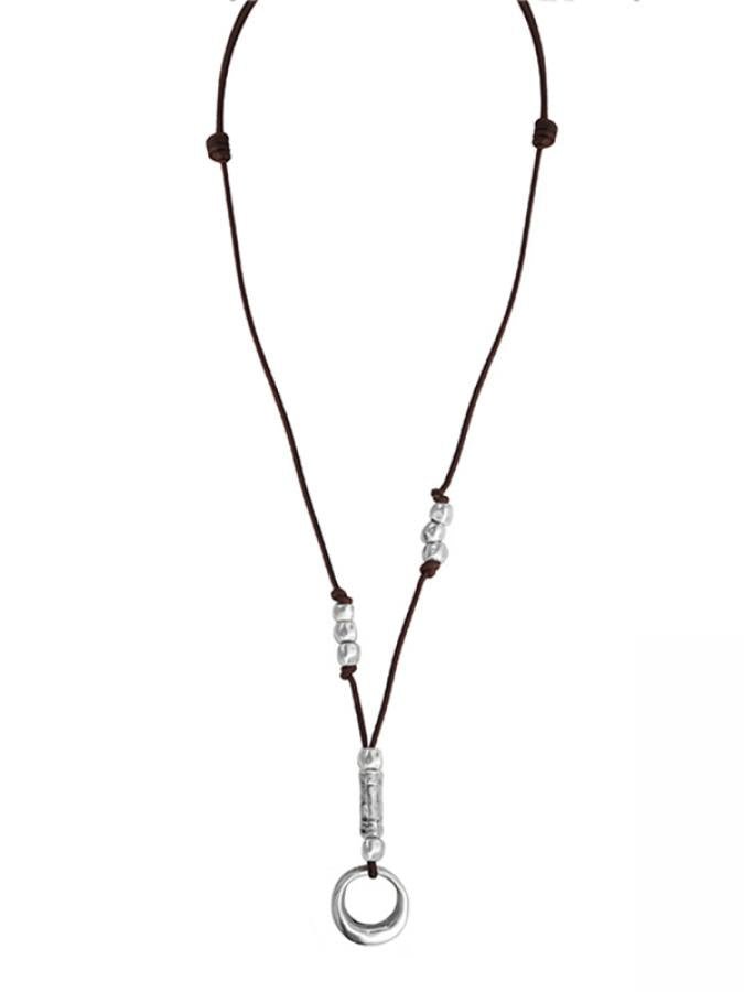 Ketten - Lederkette längenverstellbar K270 - Braun - K270 - Beau Soleil Jewelry