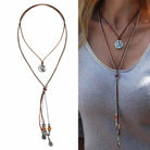 Ketten - Schmuck Set Lederkette & Kugelkette - Rot - K186_2 - Beau Soleil Jewelry