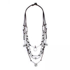 Lange Lederkette Coins Gybsy Ibiza  - Schwarz - 214K - Beau Soleil Jewelry