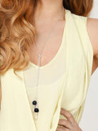 Ketten - Damen Halskette Kugelkette Onyx K278 - K278-schwarz - Beau Soleil Jewelry