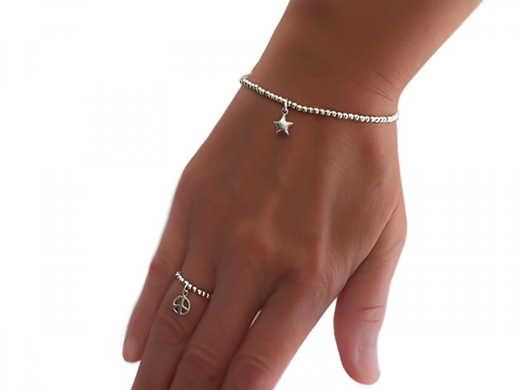 925 Silber Schmuck - 925 Silber Armband mit Stern - 17 - 898Astern-17 - Beau Soleil Jewelry
