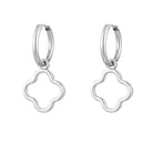 Ohrhänger Ohrringe - Ohrring Creolen mit Kleeblatt - Silber - ohr-0290635-silber - Beau Soleil Jewelry