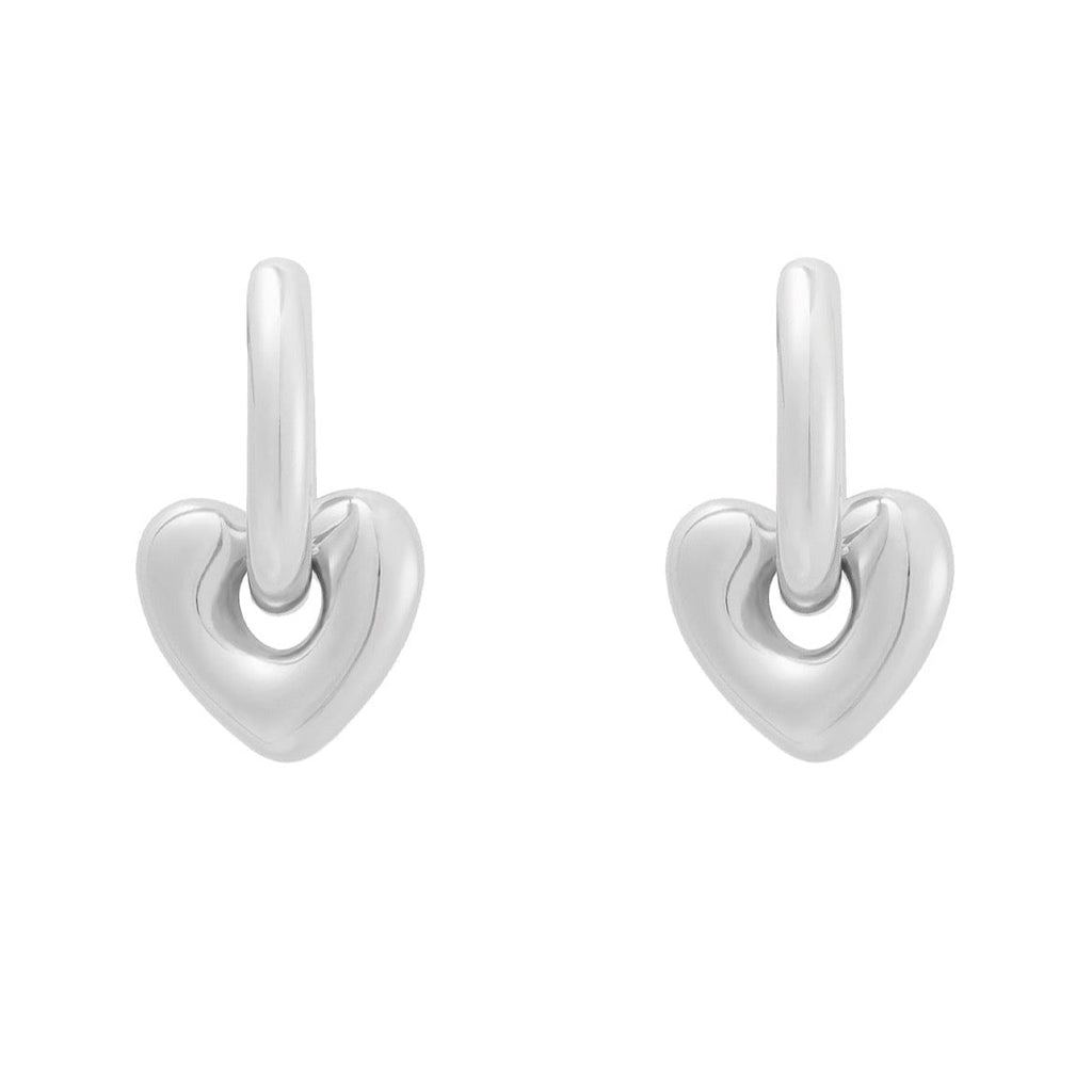 Ohrhänger Ohrringe - Ohrringe mit Herzanhänger - Silber - oy122-silber-herz - Beau Soleil Jewelry