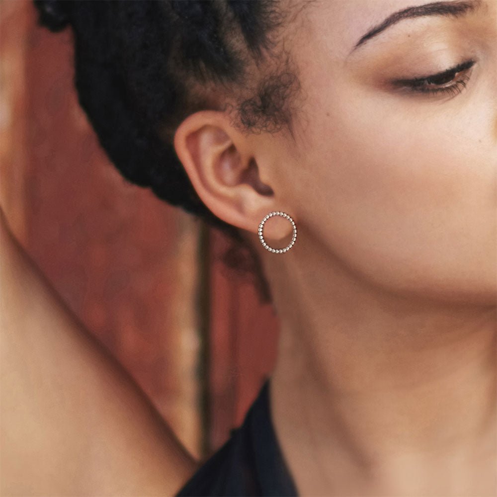 Leder Ohrhänger Ohrringe - Ohrringe Ring Ohrstecker - o.ring-264 - Beau Soleil Jewelry