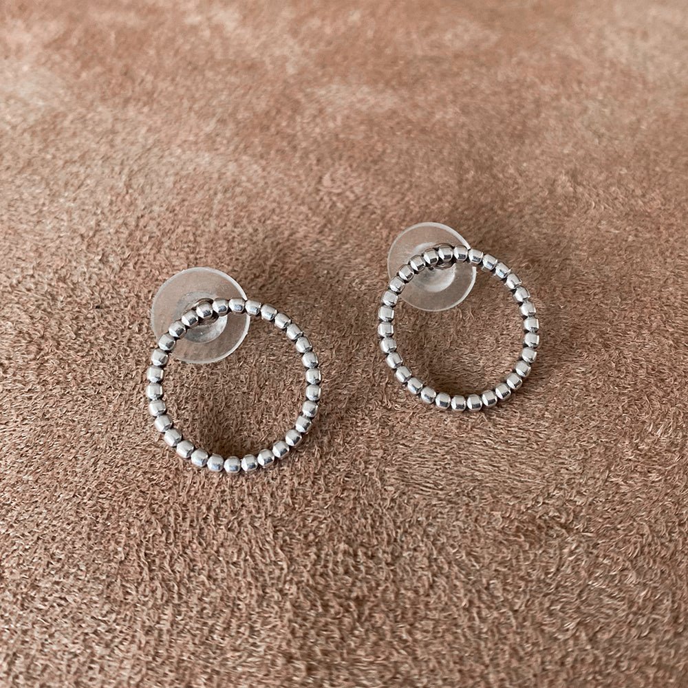 Leder Ohrhänger Ohrringe - Ohrringe Ring Ohrstecker - o.ring-264 - Beau Soleil Jewelry