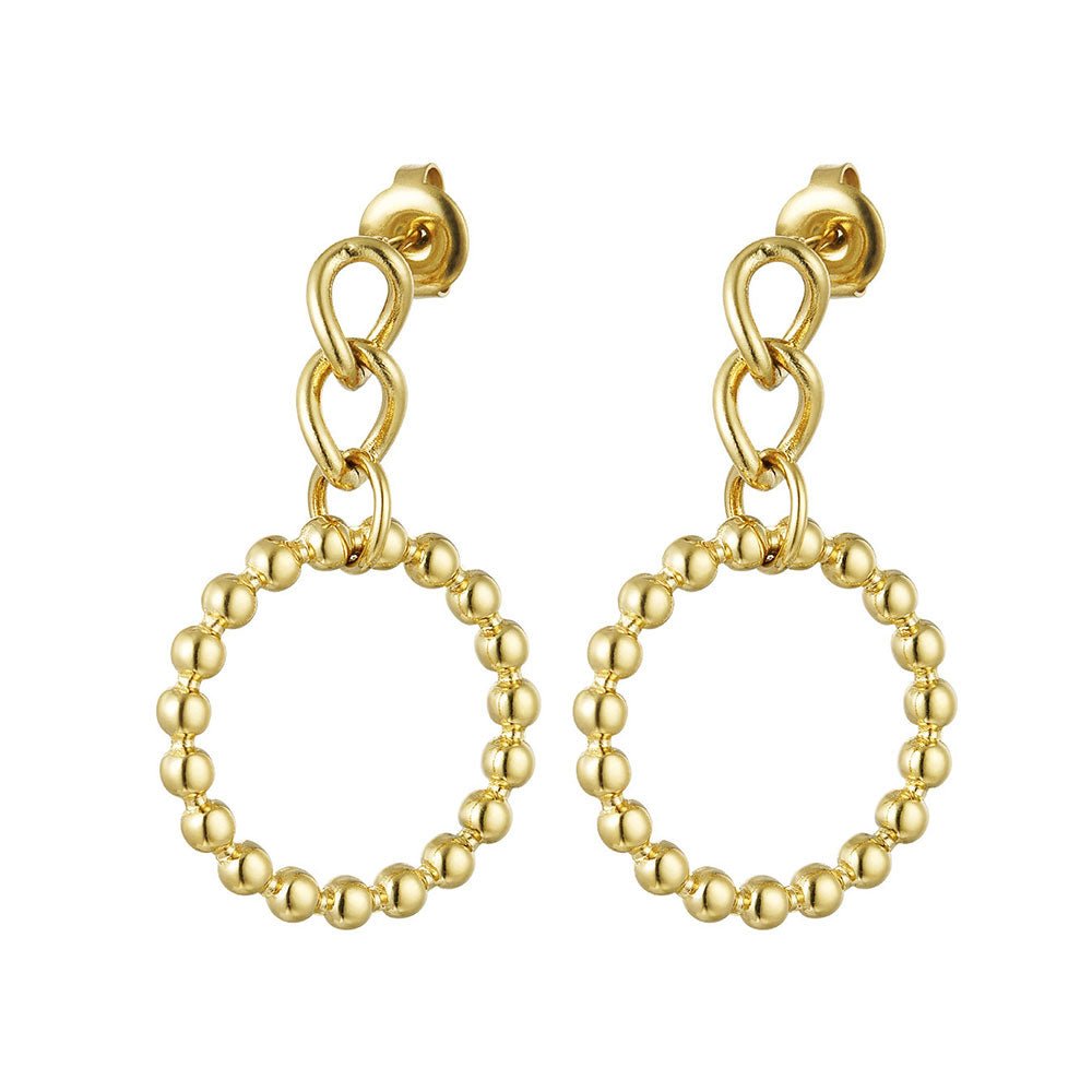 Ohrhänger Ohrringe - Ohrstecker Circle - Gold - ohrstecker-kreis-gold-oy119 - Beau Soleil Jewelry