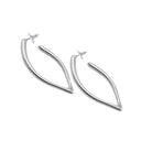 Ovale Ohrringe - Ovale Creolen Ohrstecker o-268 - Silber - o-268-silber - Beau Soleil Jewelry