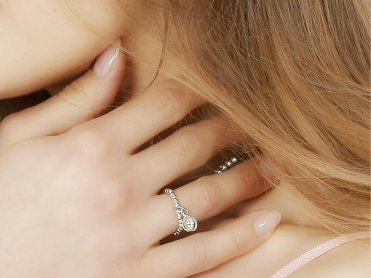 925 Silber Schmuck - Sterling Silber Ring mit Klangglöckchen - 52-53 (S) - r116 - Beau Soleil Jewelry