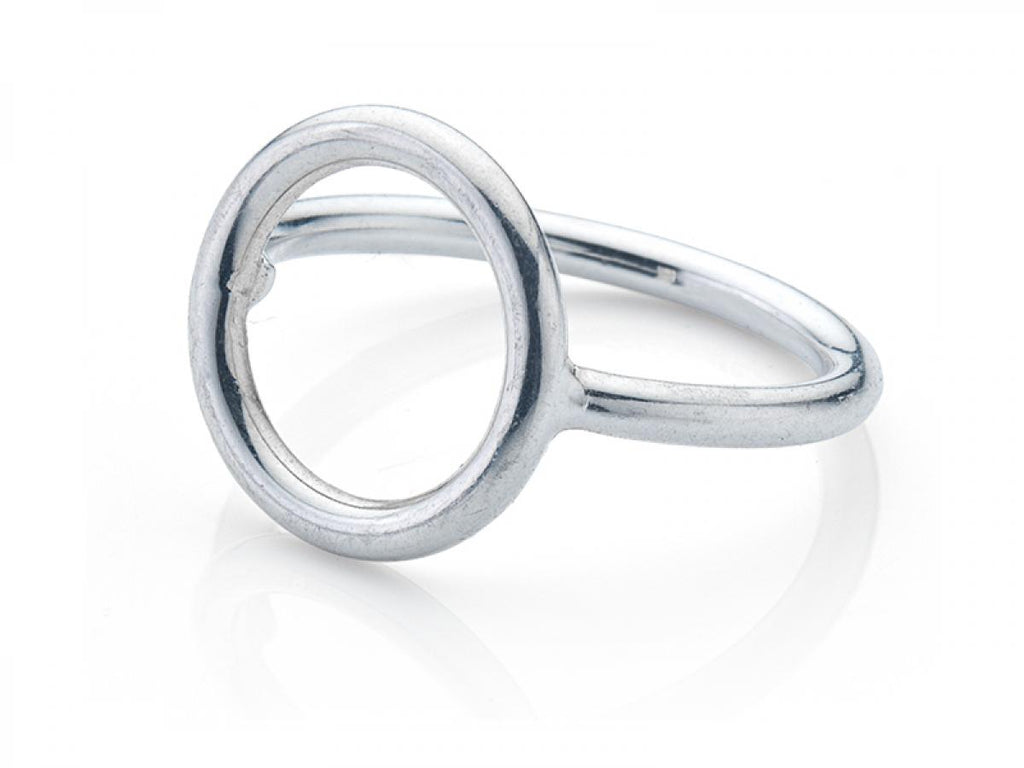 925 Silber Schmuck - Sterling Silber Ring mit Kreis - 52-53 (S) - R303 - Beau Soleil Jewelry
