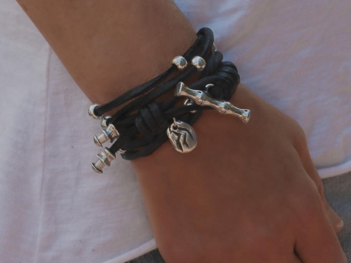 Armbänder - Leder Wickelarmband Rusty A892 - Braun - A892-18-Braun - Beau Soleil Jewelry