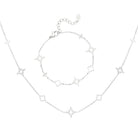 Ketten - Sterne & Glück Halskette und Armband - Silber - set-k+a1016-silber - Beau Soleil Jewelry
