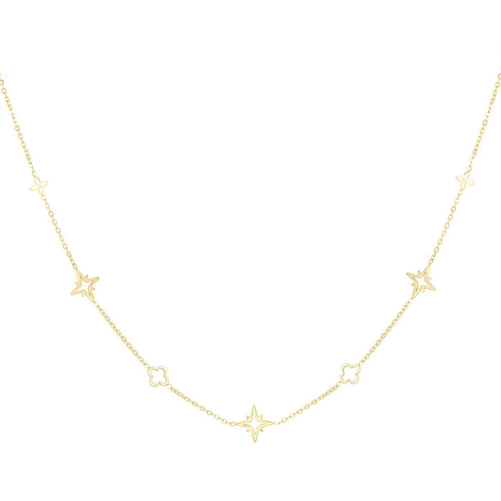 Ketten - Sterne & Glück Halskette und Armband - Silber - set-k+a1016-silber - Beau Soleil Jewelry