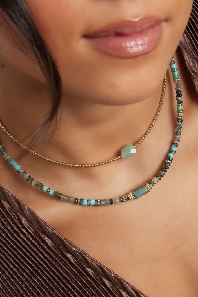 Ketten - Zauberhafte Perlen-Halskette für den perfekten Frühlingslook - Tuerkis - ky-108-türkis - Beau Soleil Jewelry